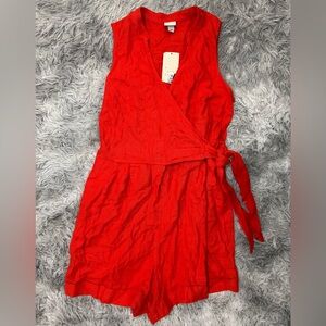 A New Day Red Wrap Jumpsuit